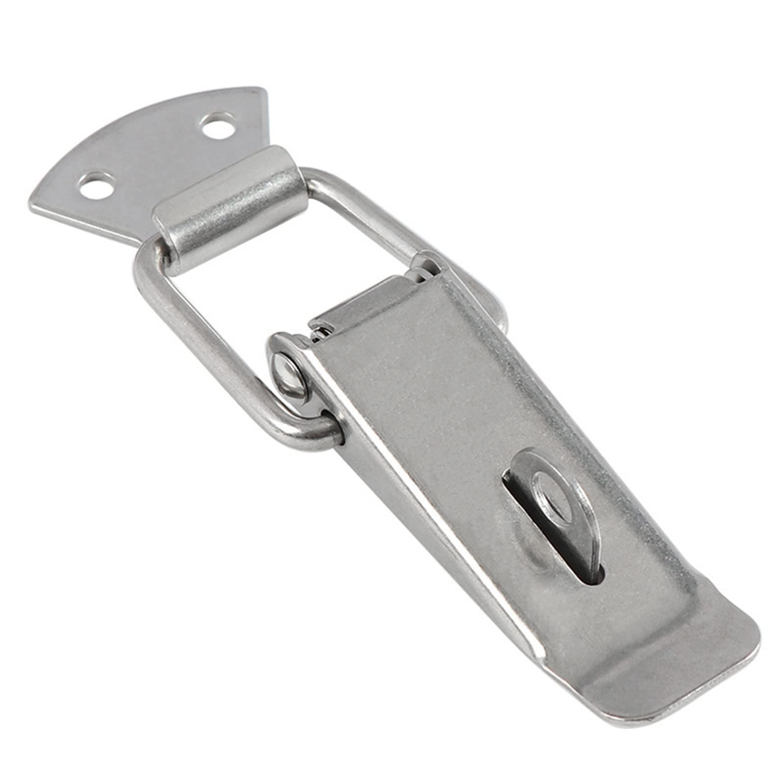 SFJSFIMQ Latch Lock Cabinet Boxes Spring Loaded Latch Catch Toggle Hasp Mild Steel Hasp for Sliding Door Simple Window Hardware Tool Box Lock