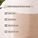 MOJOSCEND 80L Large Hamper Laundry Basket Tall Woven Rope Clothes Hamper Blanket Basket in Living Room Bathroom Bedroom Brown