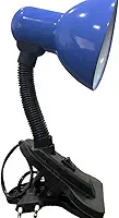 Luminária de Mesa com Garra Presilha Bivolt Flexível para Leitura Quarto Escritório Maquiagem (Azul)