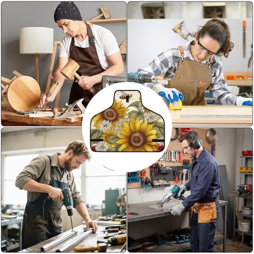 Delantal de trabajo ajustable con 8 bolsillos para hombres y mujeres miniatura 6