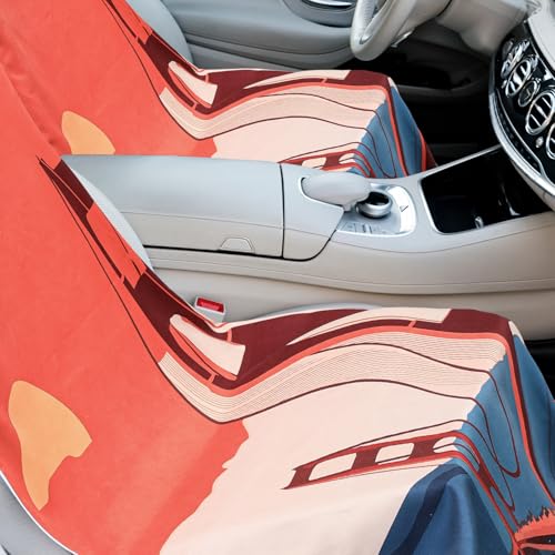 Image of Hahafelt 2 Pack Car Seat Towel Cover with Storage Bag, Golden Gate Bridge