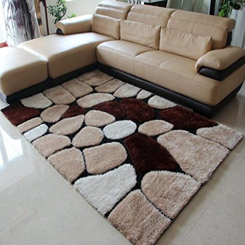 Tapis en soie extensible GZ épais pour un salon chic et raffiné