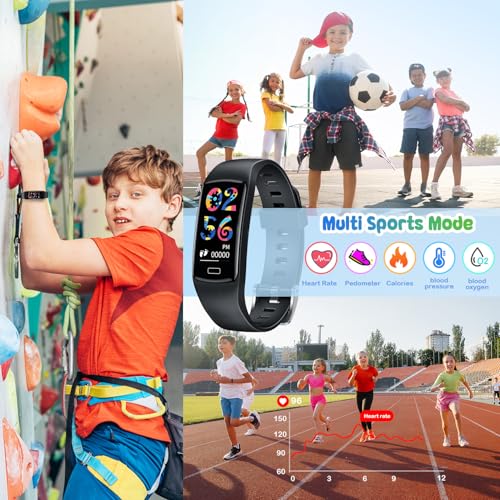 Smart-Fitness-Tracker-Watch-for-Kids-Boys-Girls-Waterproof-Smartwatch-with-Pedometer-Heart-Rate-Sleep-Tracking-Alarm-Clock-Activity-Tracker-Calorie-Step-Counter-Watch-for-Girls-Boys-Teens