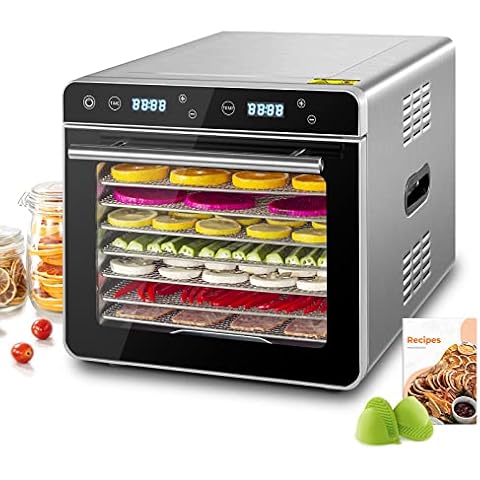 Deshidratador de Alimentos Kwasyo con 8 Bandejas de Acero Inoxidable Cover