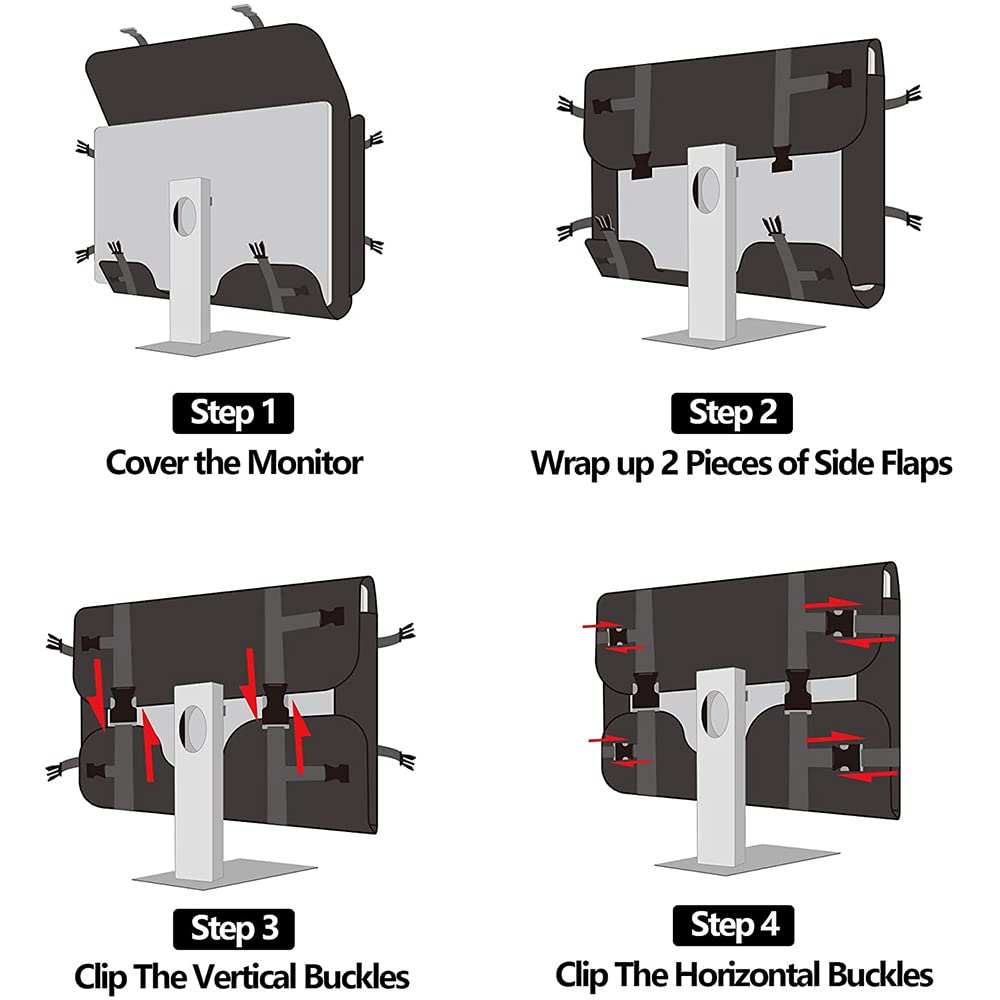 Sac de Transport pour éCrans et Moniteurs LCD 24 Pouces, éTui de Protection Convient pour Moniteur 24 Pouces, Noir