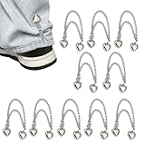 Kleiderklammern – Magnetische Schalnadelknöpfe | Leistungsstarke runde magnetische Druckknöpfe mit Kette | 10 x Hemdzubehör für Damen, ideal zum Sichern von Kleidung, perfekt für Mode und Stil