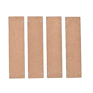 PRAVI Craft - MDF Wood Cutouts Hangings Rectangular - Plain MDF Blanks Cutouts - 2 Holes for Painting Wooden Sheet Craft, Decoupage, Resin Art Work & Decoration (12X3 INCH) (4)
