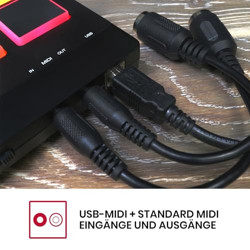 AKAI Pro Professional MPX8 - Portabler Sample Pad Controller mit 8 Performance Ready Pads & On Board SD Kartenslot