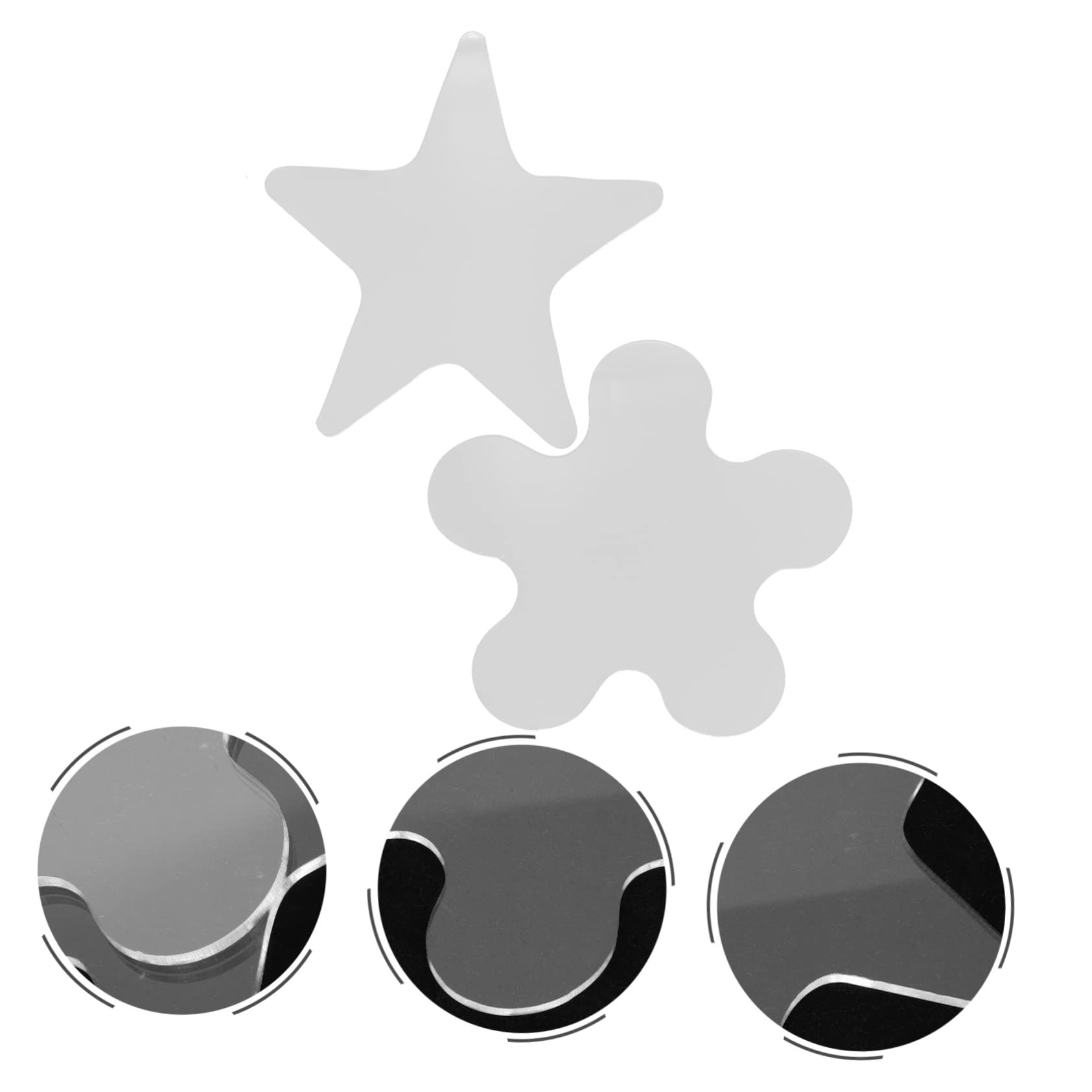Lurrose 10piezas Plantillas De Acolchado Acrílicas Reglas Transparentes Para Manualidades De Ropa Diseños De Flores y Estrellas Herramientas De Costura Para y Patchwork