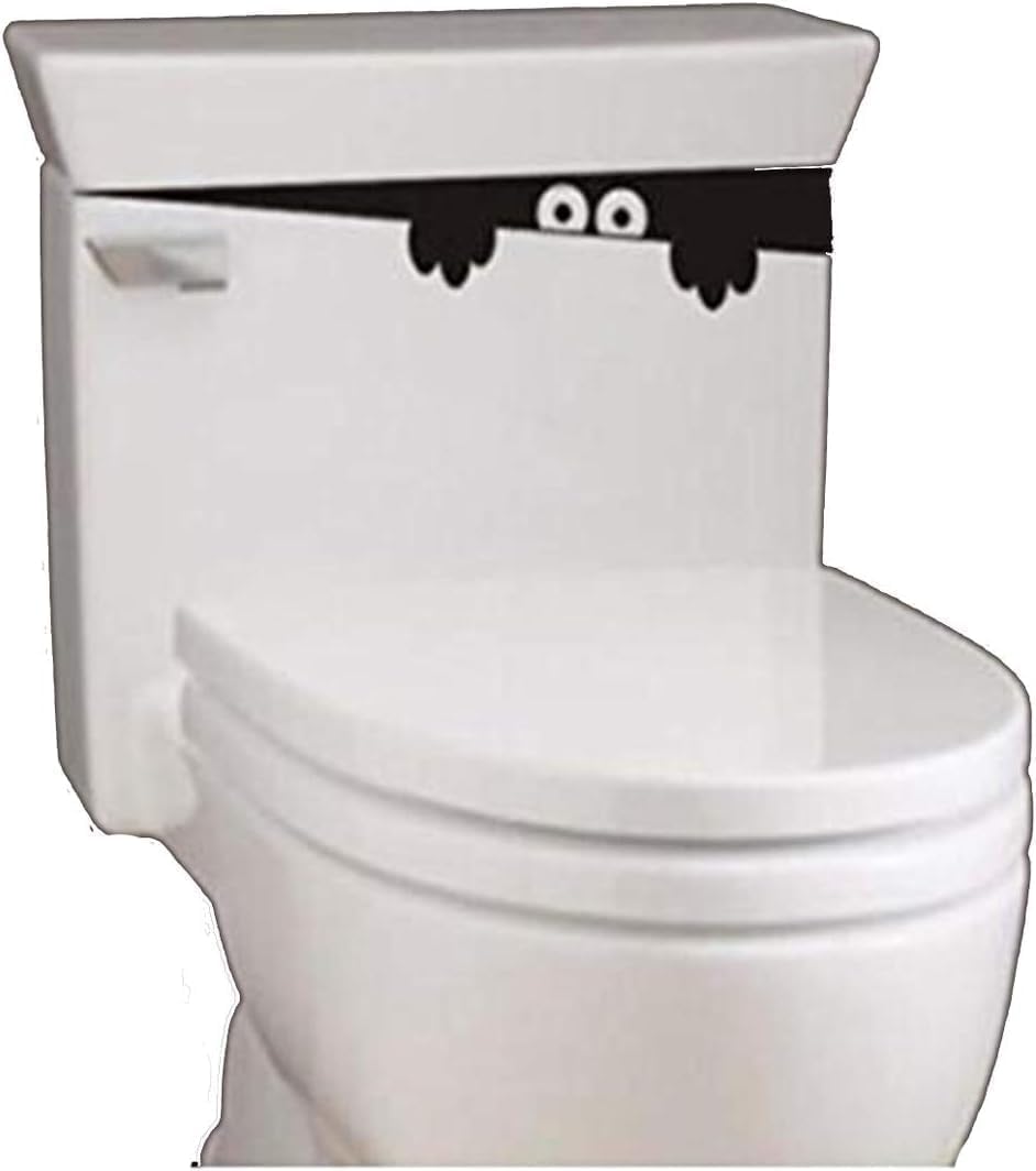 Blalck Funny 3D Toilet Monster Bathroom Seat Decor Removable Sticker Wall Art Decal Toilet Lid Decals Bathroom Accessories