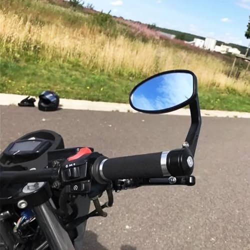 Espejo retrovisor universal de motocicleta en aluminio mecanizado para manillar 22 mm 4