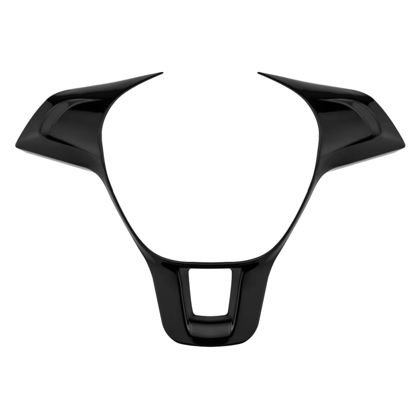 Car Interior Moulding Trim for VW for Golf 7 for GTI for MK7 for Polo for Jetta for MK6 for Tiguan for Touran for Caddy Car Steering Wheel Cover Trim Sticker(A Piano Black)