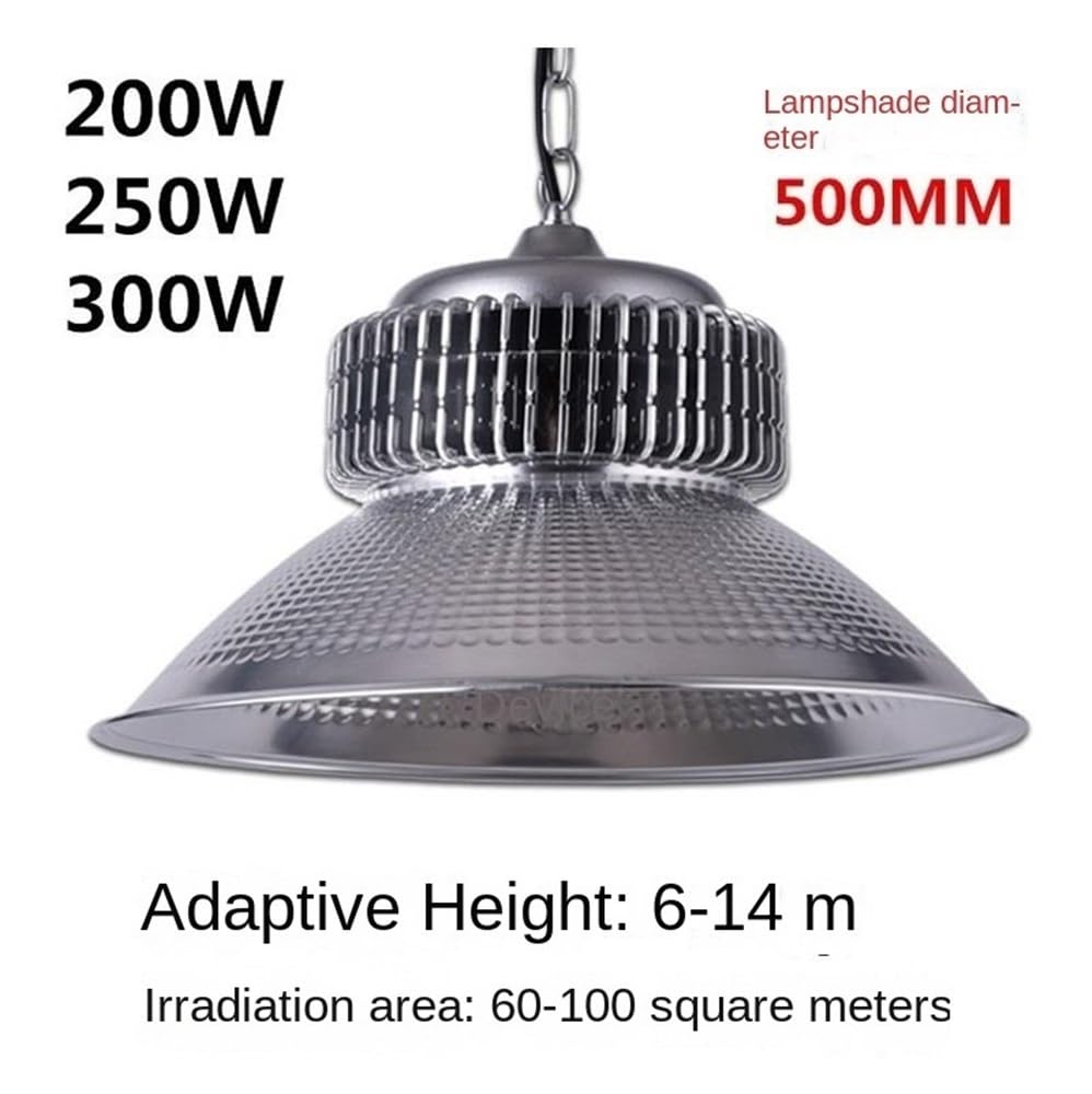 EMFYL lampadine 4 pz/lotto Luce Mineraria Alettata 100 w/150 w/200 w/300 w Baldacchino High Bay Pitch Luce Officina Della Fabbrica luce Della Fabbrica Ha Condotto La Luce Mineraria ( Colore : Silver C