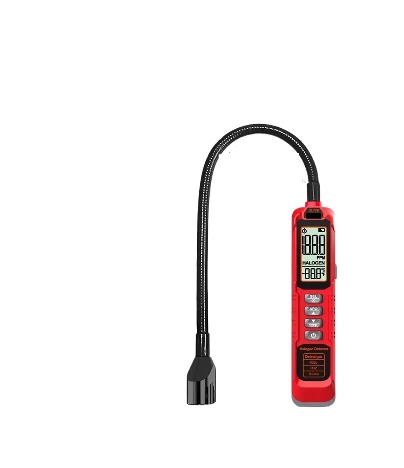 Detektor gazu Detektor wycieku freonu o wysokiej czułości halogenu R22 R410A R134A R1234YF Gaz chłodniczy Tester klimatyzacji HVAC do pracy i domu(GL77A)