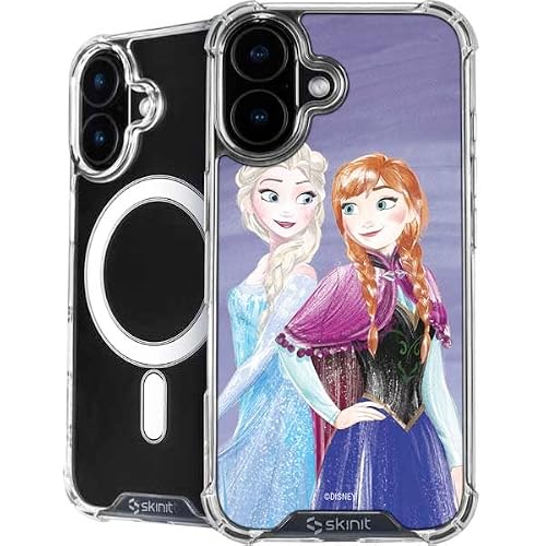 Skinit Phone Case Compatible with MagSafe iPhone 17 - Officially Licensed Disney Frozen Elsa and Anna Sisters Art Design