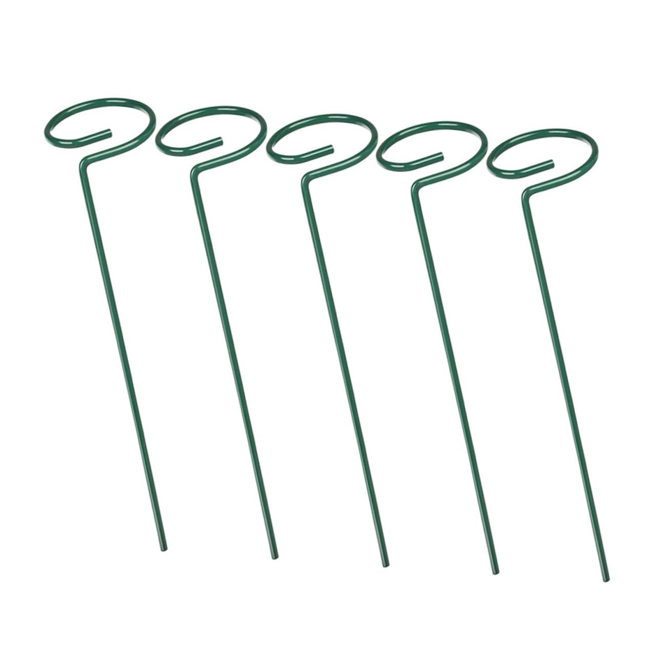 BESTonZON 2 Sätze Schmiedeeisenpflanze -stützrahmen Zimmerpflanzen Gartenpflanzenregale Unterstützung des Blütenstiels Unterstützen Sie Die Blumeneinsätze Blumenstammpfahl Grün 5 Stücke * 2