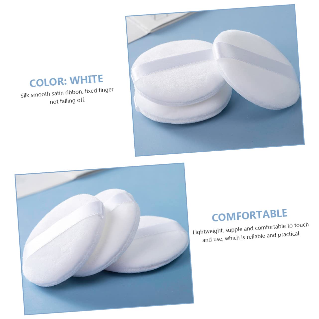 BESTYASH 5Pcs Girl Makeup Puff Compact Powder for Foundation Blusher and Highlighter for Home and Salon Use Easy to Carry and Store