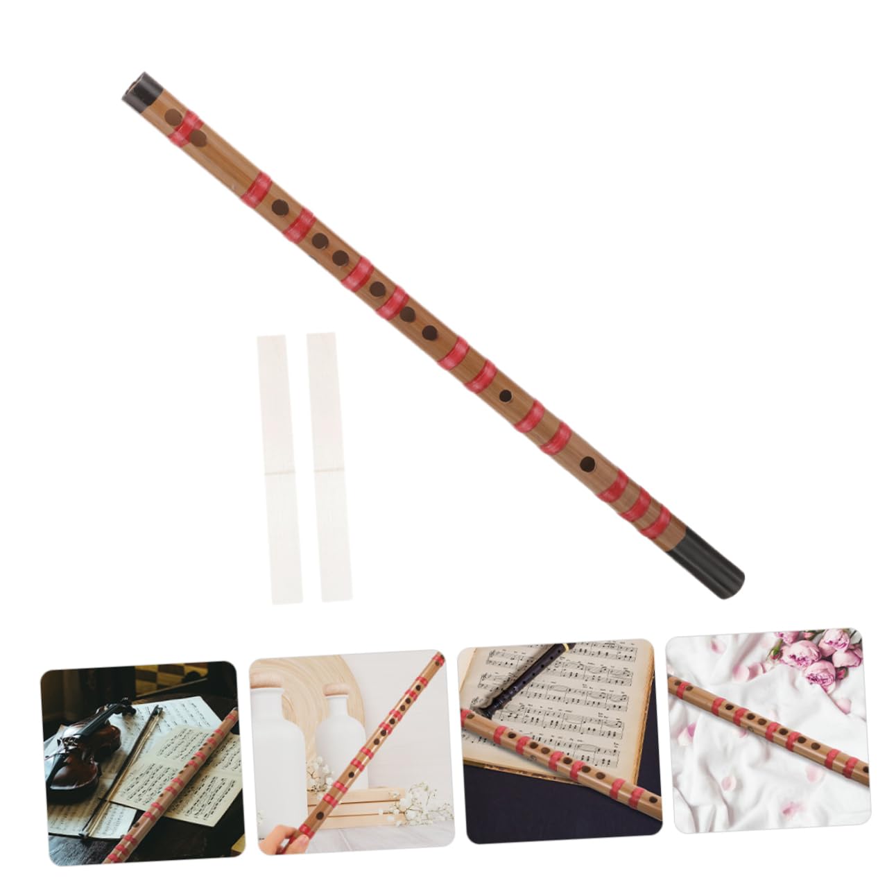 Milisten Flöte aus Bambus, Anfänger, chinesisches Instrument, traditionelle chinesische Flöte, japanische Flöte, chinesische Flöte, aus Bambus, für Anfänger, Flöte, Anfänger, Dizi-Flöte