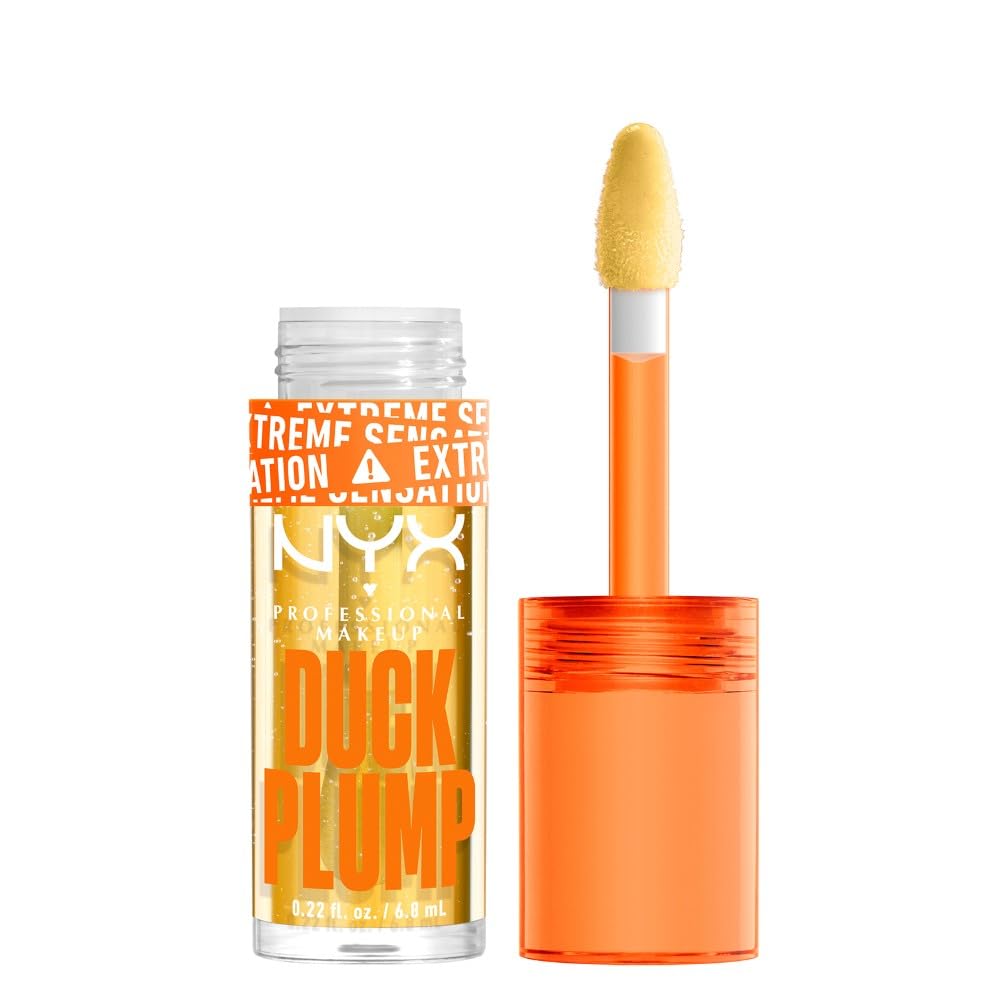 NYX Professional Makeup Gloss Rimpolpante, Altamente Pigmentato, Volume Immediato e Duraturo, Arricchito con Zenzero Piccante, Duck Plump, Tonalità: Clearly Spicy, 6,8 ml