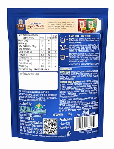 Image of India Gate Lucknowi Classic Biryani Masala 120 gram (Pack of 2)
