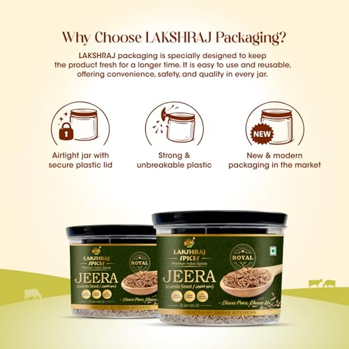 Image of LAKSHRAJ SPICES Quality for Cooking, Seasoning, and Spices (250 Gm, Cummin Seeds)