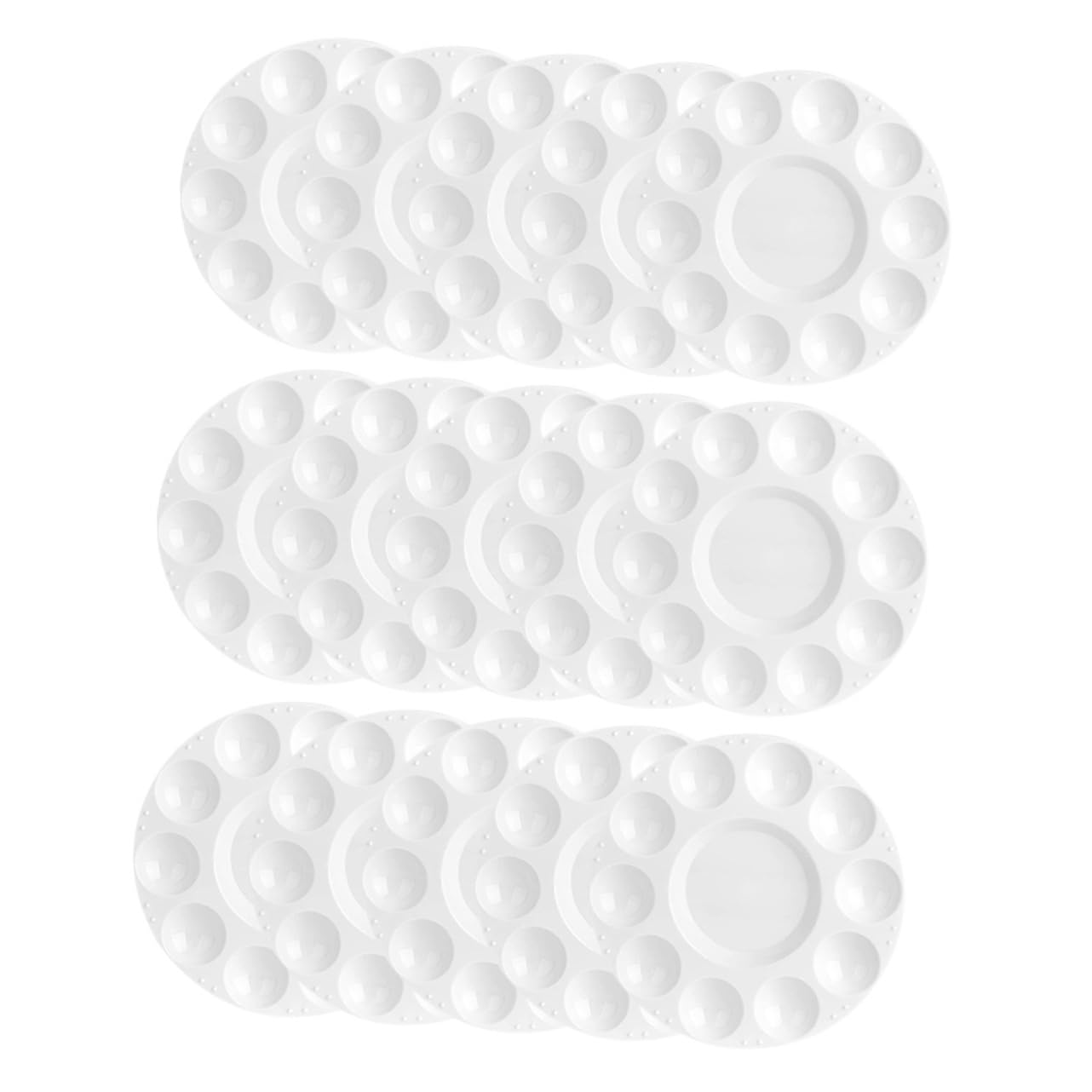 HOMSFOU 15pcs Multi Pigment Mixing Trays Color Mixing Palette for Artists Students Crafts Safe High Grade Material for Painting Watercolor and DIY Projects