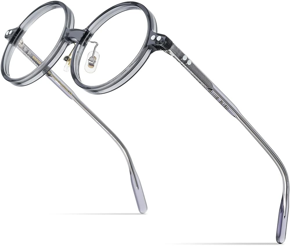Acetate Men Vintage Round Optical Glasses Frame Spectacles Optical Eyeglasses Zolman