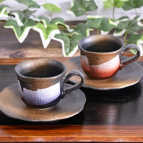 和座の蔵 おしゃれ 食器 九谷焼 コーヒーカップ&ソーサー ペアセット 銀彩 陶器 高級 ブランド 日本製 結婚祝い プレゼント 母の日 父の日 敬老の日 ギフト
