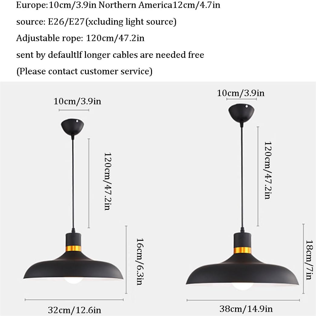 Lampada A Sospensione Nera - Lampadario Industriale