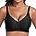 Jiuday BH ohne Bügel Push Up BH Große Brüste Starker Halt Bügelloser Bustier Damen Gepolstert Seamless Soft Bra ohne Buegel Bequemer T Shirt V-Ausschnitt Bralette (Schwarz,3XL)
