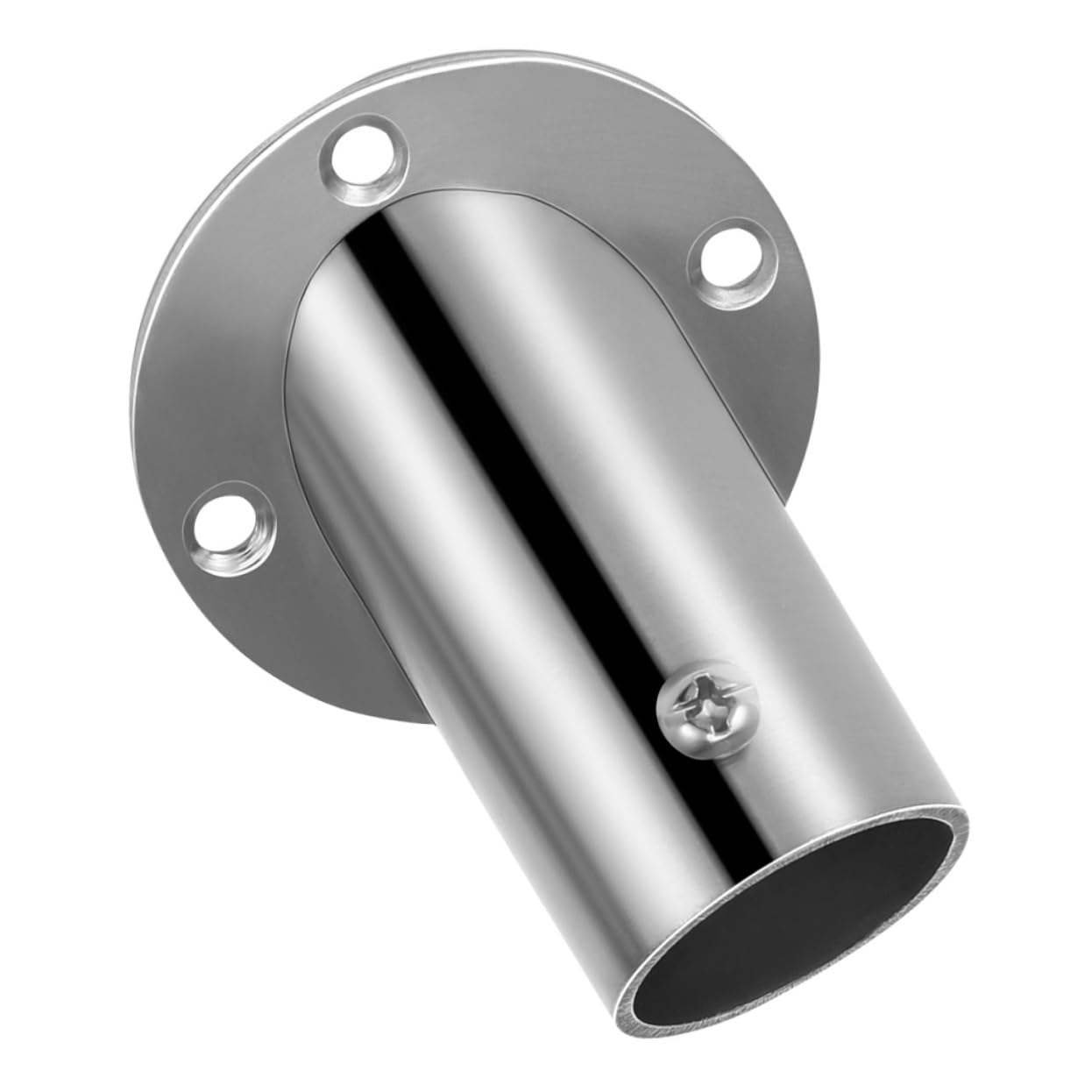 OFFSCH Shower Rod Holder Support Bracket Closet Rod End Flange Angled Design for Versatile Bathroom Use Compact Shape and Reliable