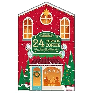 HOLIDAY COFFEE ADVENT CALENDAR GIFT SET / 24 Cups Of Premium Single-Serve 100% Arabica Holiday Flavored Coffees in a…