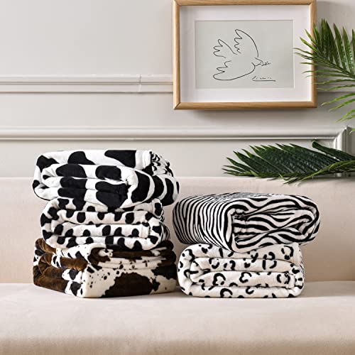 Bnuitland Zebra Print Fleece Flannel Blanket,300 Gsm Double Sided Super Soft Flannel Bed Throw, Blanket For Adults And Kids,Black And White Lightweight Fuzzy Home Decor Blanket(50X70 Inch) #TOP5