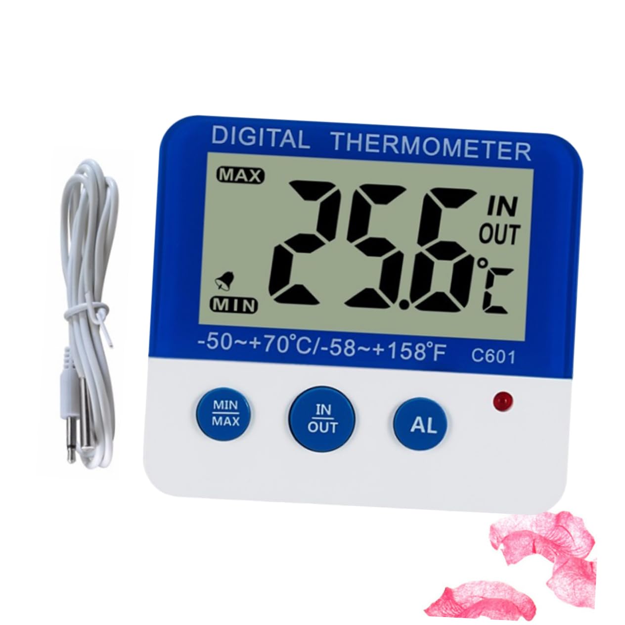 Alipis 3 Pz Termometro Ed Esterno Termometri Digitali Termometro Per Interni Allarme Di Alta e Bassa Temperatura Termometro C601 Termometro Digitale Blue