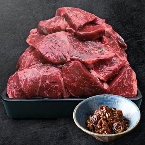 [Amazon.co.jp 限定]株式会社アキラ商店 牛ハラミ肉 総量 1.4kg(ハラミ 300g×4P+牛すじ 100g×2P)秘伝の赤タレ 小分けパック