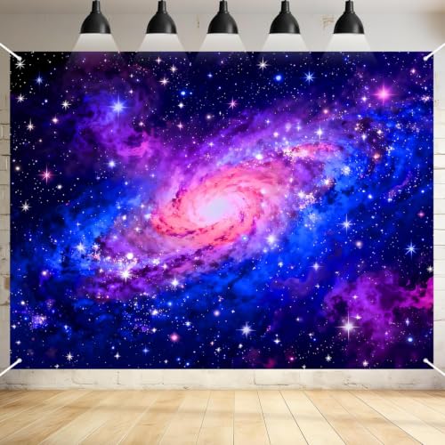 Birthday Party Decorations Backdrop 5x3Ft Large Size Birthday Backdrop Banner for Photography Purple ColorfulParty Wall Background Indoor Outdoor