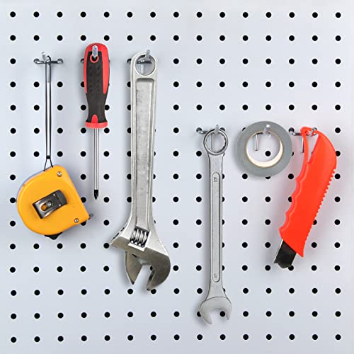 Betzford Pegboard Hooks, 2-Inch, 50 Pack Sturdy Hooks With 150 Peg Locks/Caps For 1/4 Inch And 1/8 Inch Peg Board, Metal Hanger For Garage, Craft Room And Store, Won’t Fall Out #TOP4