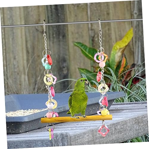 YARNOW Parrot Swing Toy Pet Bird Swing Pet Parrots Swing Stand Parrots Swing Chewing Toy Bird Swing Stand Pet Parrots Cage Swing Bird Hanging Swing Bird Parrots Swing Stand - Image 6