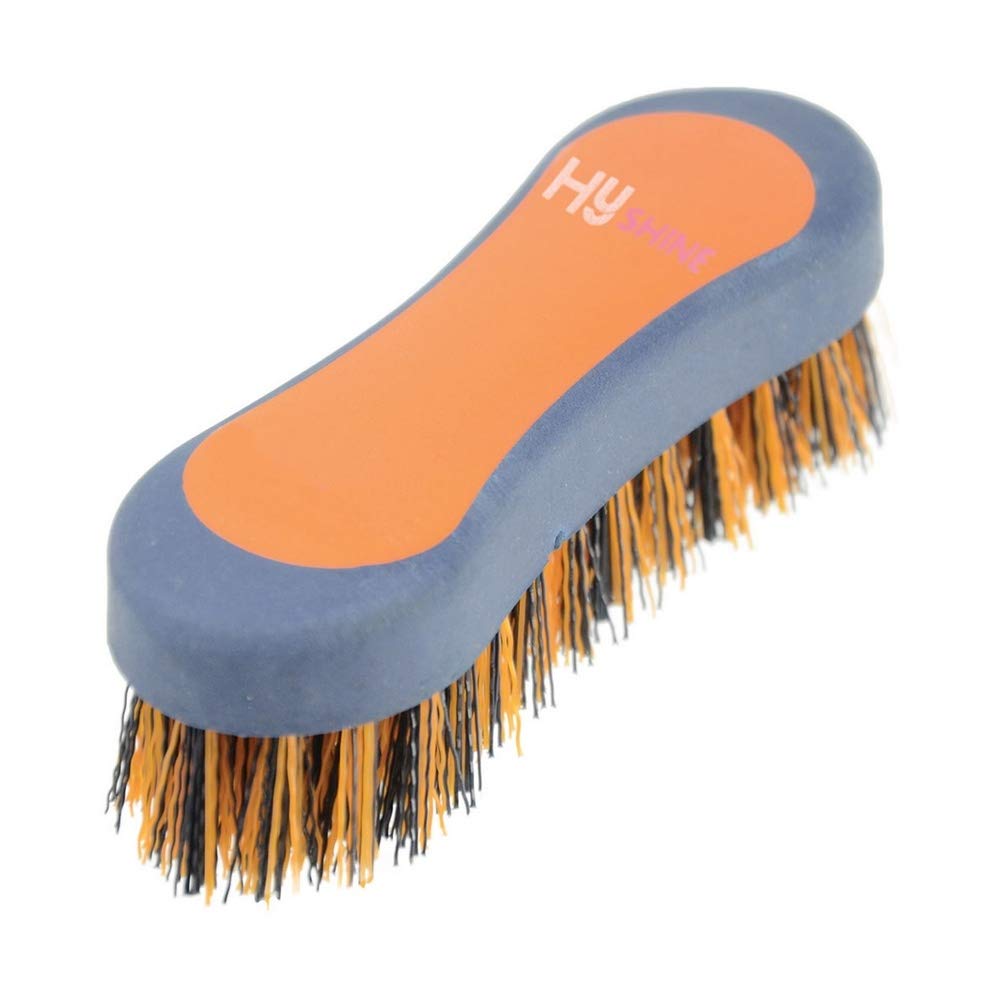 HySHINE Pro Groom Range Soft Touch Grip Horse Grooming Brushes/Combs_simple, Navy/Orange, One Size