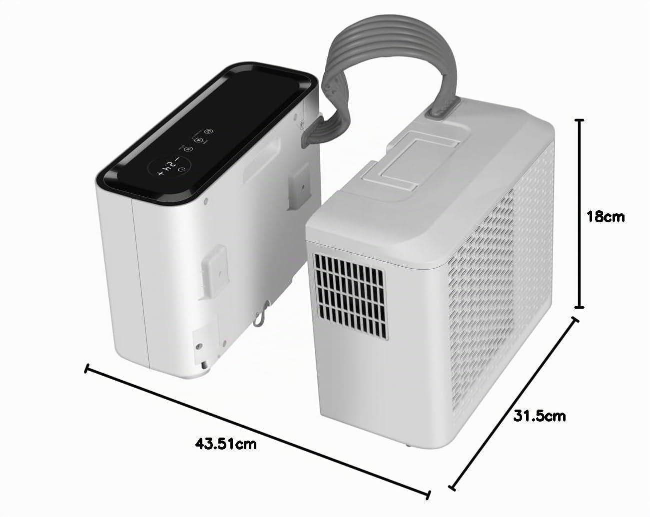 BERGER Arktar 5000 Pro Condizionatore Portatile Camper 5000 BTU Climatizzatore Split Riscaldamento Deumidificatore WiFi App Timer