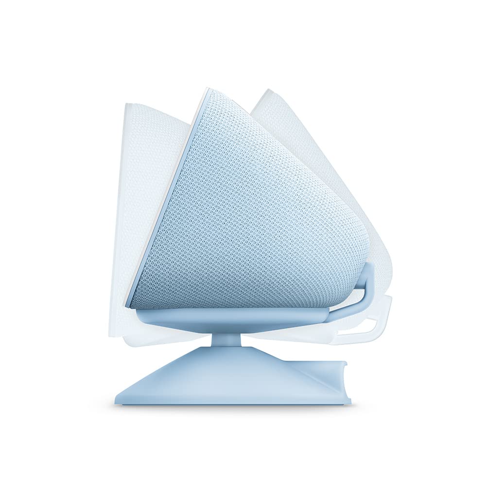 Supporto regolabile per Echo Show 5 (3ª generazione), con ingresso USB-C per la ricarica | Azzurro