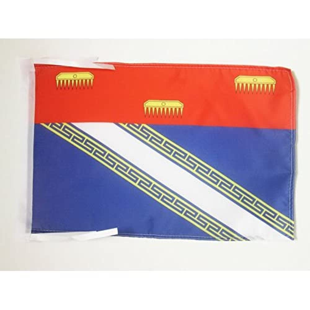 AZ FLAG - French Department of Ardennes Flag - 18'' x 12'' - 100% Polyester France Small Banner with Two Cords - Fade Resistant - Vivid Colors - 18x12 in - 45x30 Cm