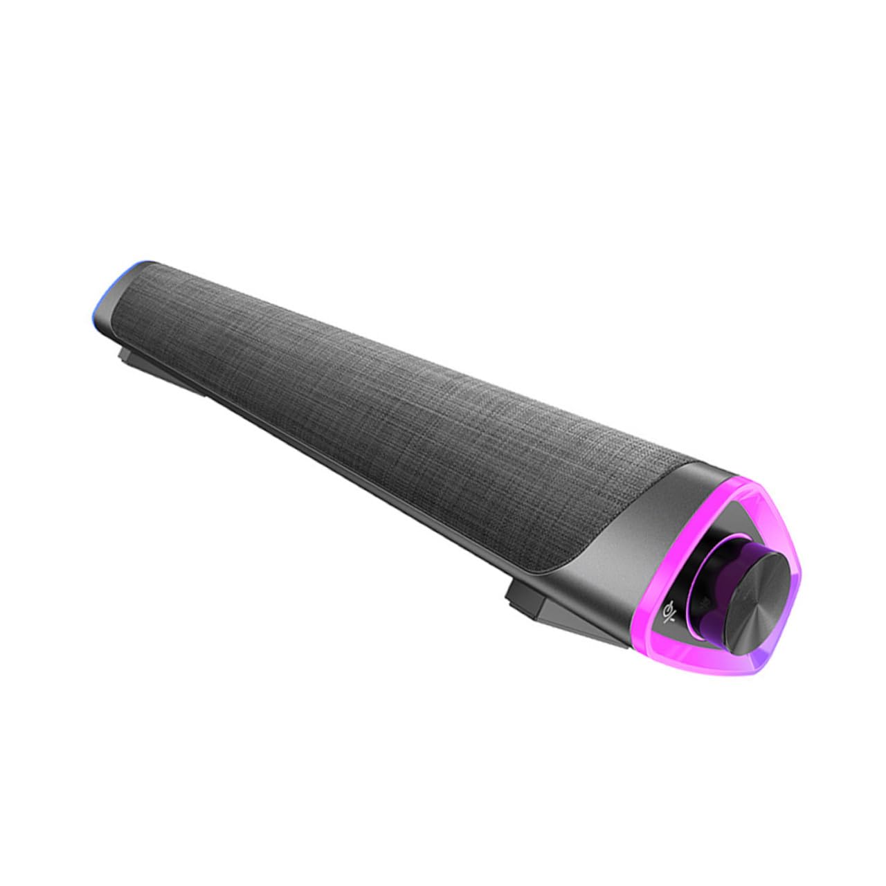 SHINEOFI Barre de Son Stéréo Filaire pour PC Double Haut-Parleur, Tissu Noir, Puissance 6w, Design Compact pour Bureau et Gaming