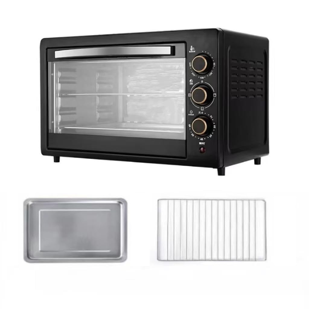 Horno Sobremesa Eléctrico, Negro, 22L, 1500W, Hasta 250°C, 3 Modos de Calor, Temporizador 60 Minutos, con Bandeja y Rejilla, Don Feliz