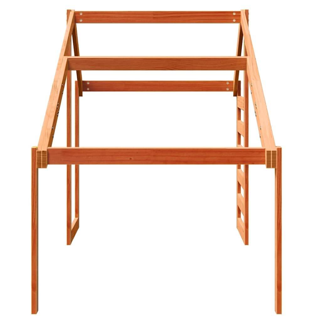 Dach do wosku brązowego 198 x 87 x 113 cm lite drewno sosnowe