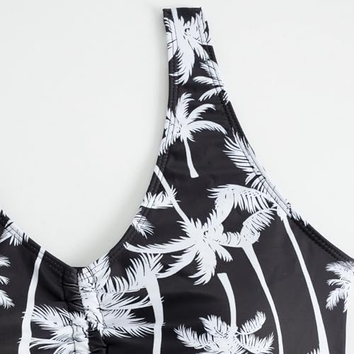 Tankini imprimé noix de coco maillot de bain deux pièces homme avec culotte séparée - 4