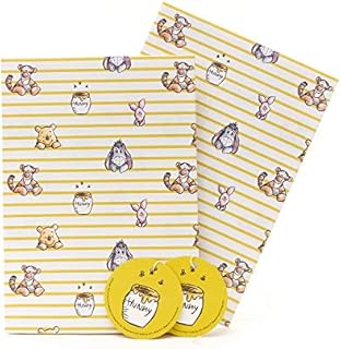 Birthday Gift Wrapping Paper Kids - Wrapping Paper Sheets for Kids, Wrapping Paper Birthday, Winnie The Pooh Wrapping Paper; Winnie The Pooh Gifts - 2 Sheets & 2 Tags