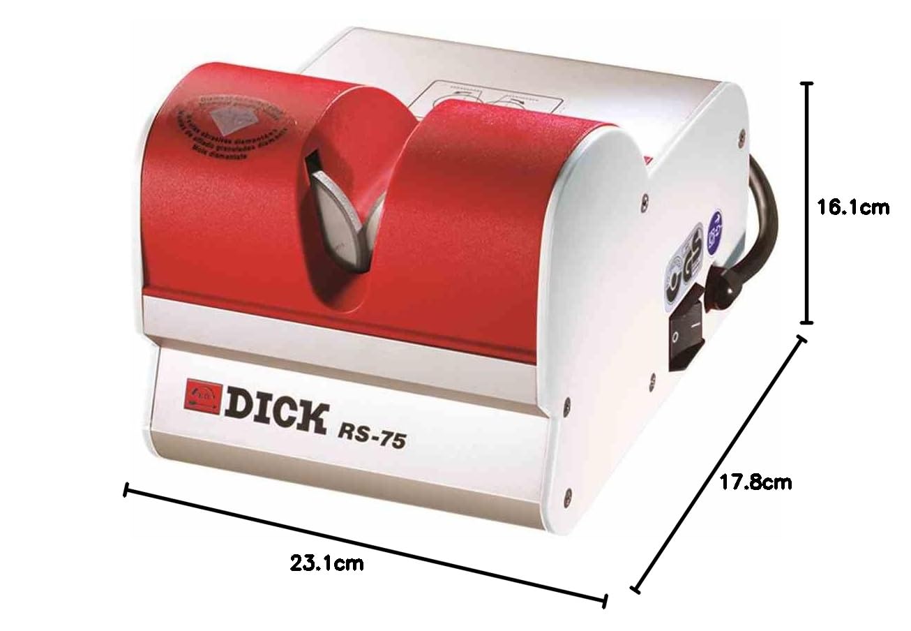 F. DICK Ostrzałka do noży, RS-75 (75 W, 230 V, nadaje się do sklepu i gastronomii) 9806000