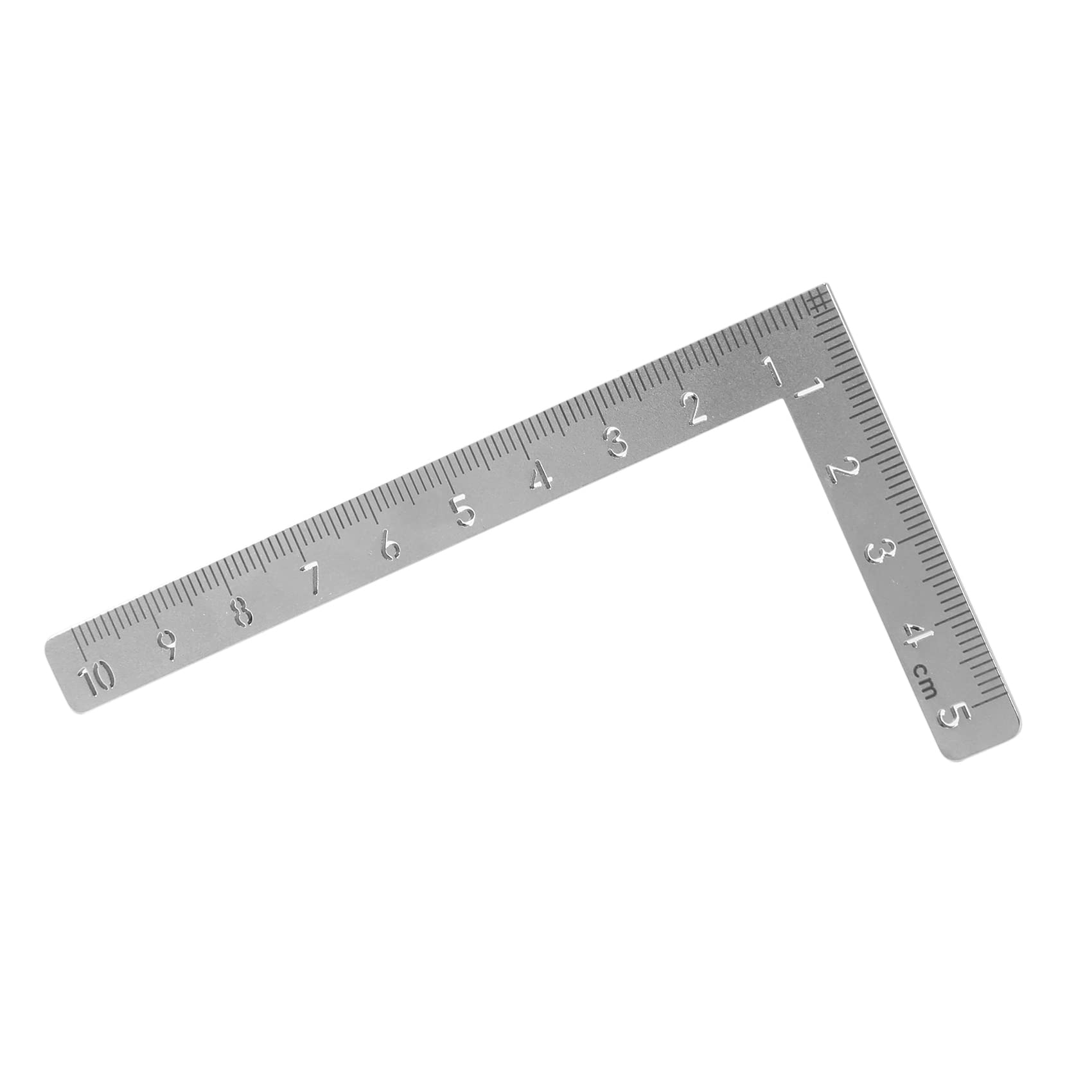 Oikabio Mini Square 10X5Cm 90 Degree Stainless Steel Angle Ruler Small Turning Ruler Woodworking
