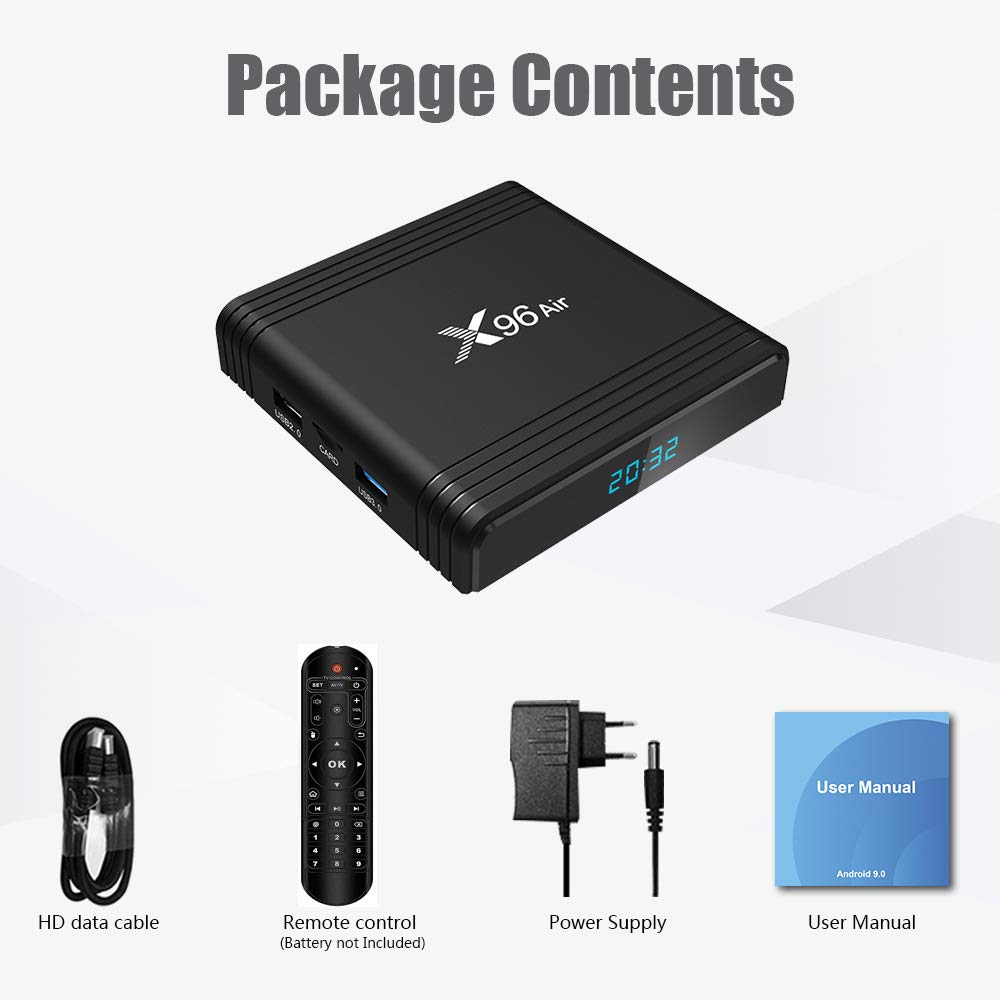CHROX Android 9.0 TV Box, Amlogic S905X3 64-bit Quad Core Arm Corte-A55 Admite 2.4G 5G Dual Wifi/8K/3D/USB 3.0/H.265 Cajas De TV Inteligentes,2gb+16gb
